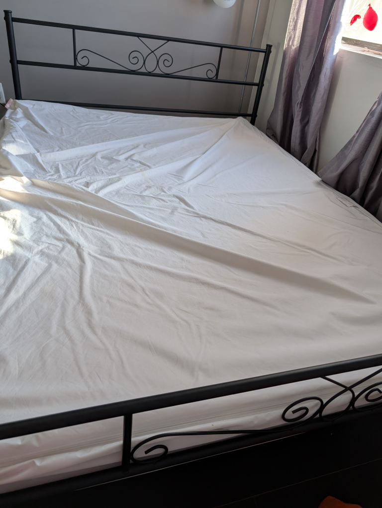 double size metal bed frame foldable