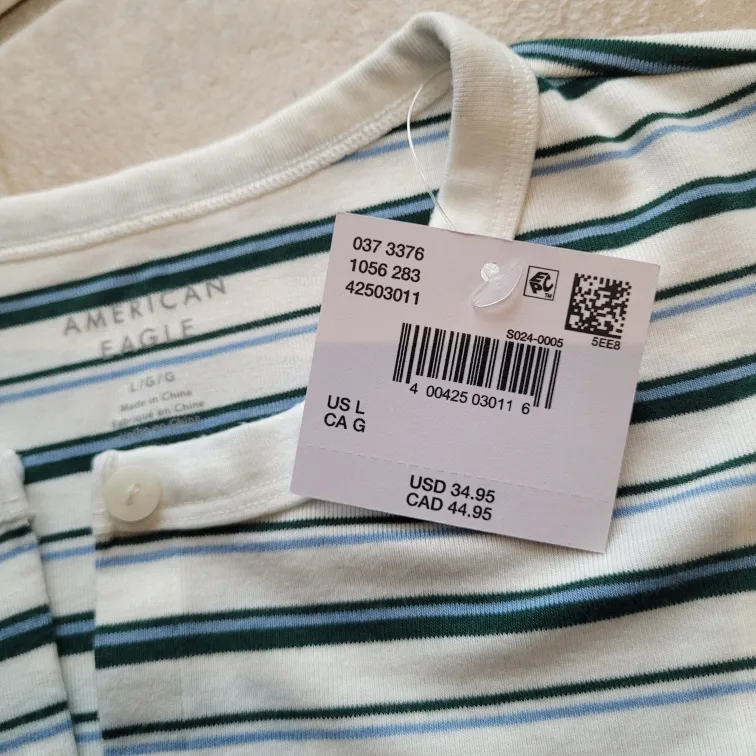 American Eagle Striped Cardigan - Size Large image indicator(4)