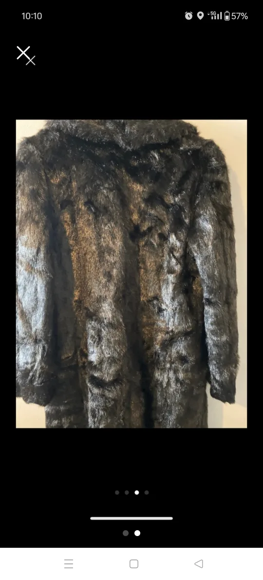 Black Faux Fur Long Coat image indicator(2)