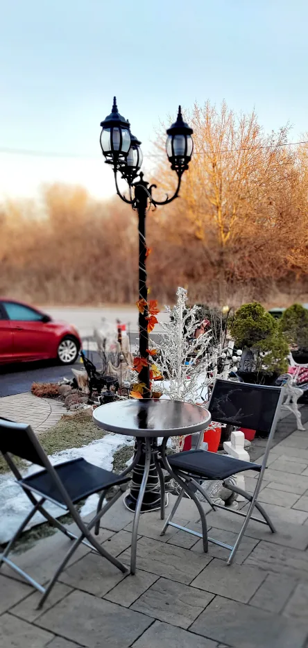 3-Piece Patio Set: Table and Two Folding Chairs image indicator(3)