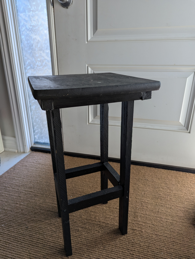 Black Wooden Plant Stand