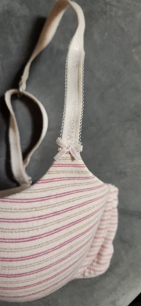 Victoria's Secret Pink Striped Bra 34B image indicator(3)