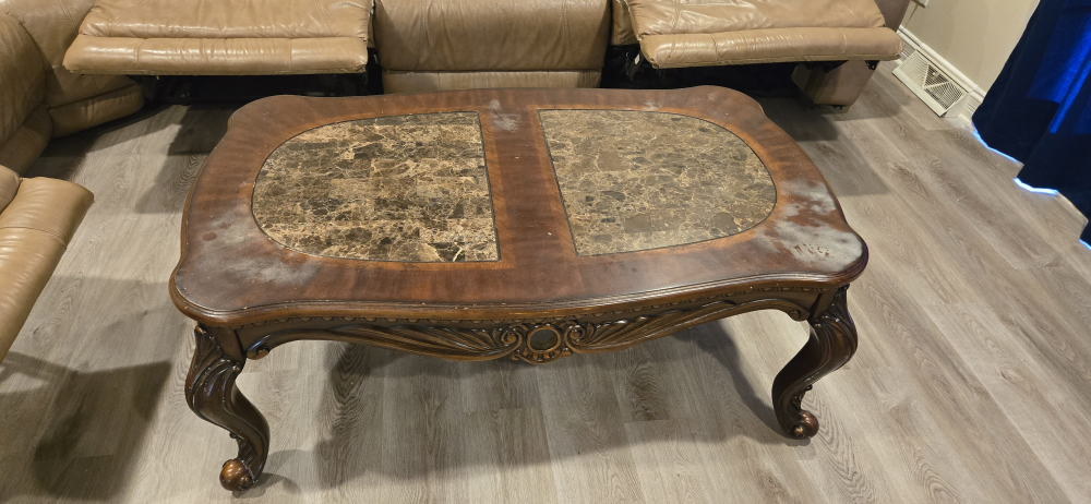Large Sectional Reclining Sofa & Coffee Table - photo 5
