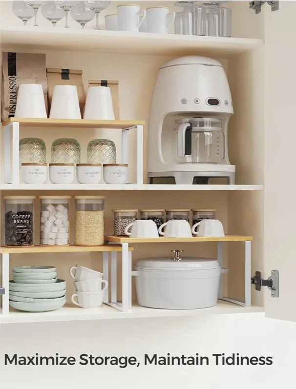 Set of 3 Expandable Bamboo Shelves image indicator(2)