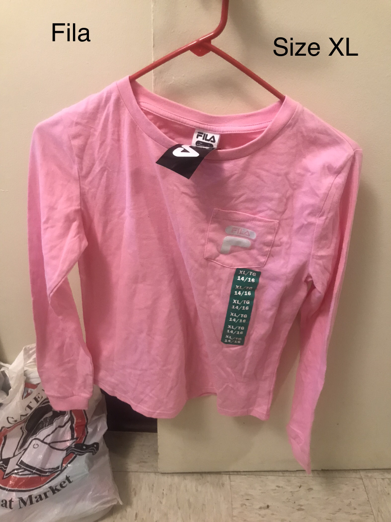 Fila Pink Long Sleeve T-Shirt - Size XL