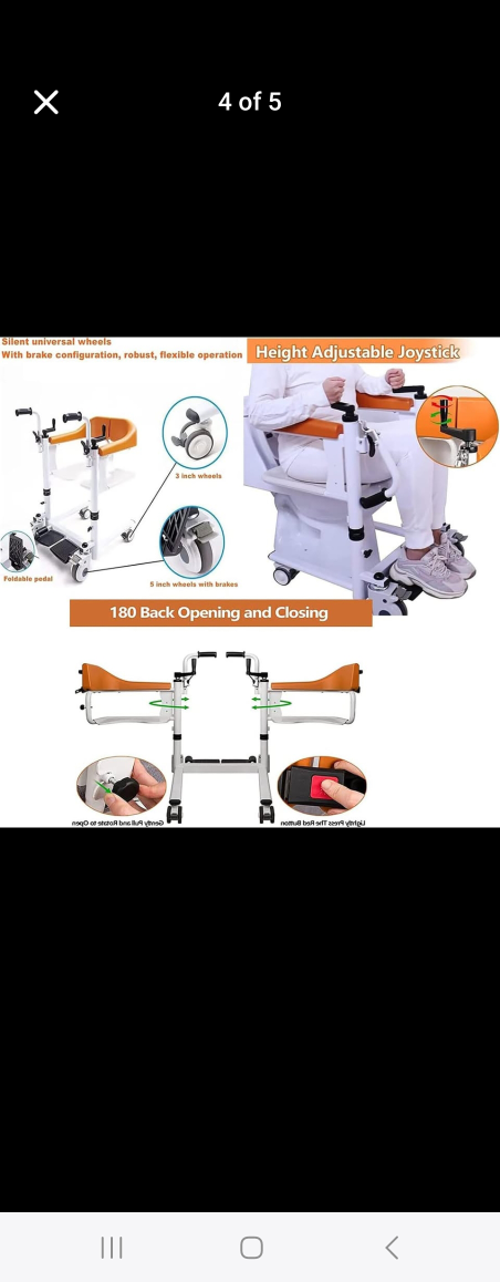 Electric Height Adjustable Patient Lift Chair - 2nd gen - photo 2