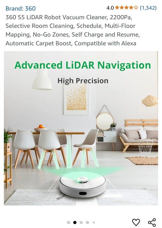 360 S5 Robot Vacuum Cleaner - photo 3