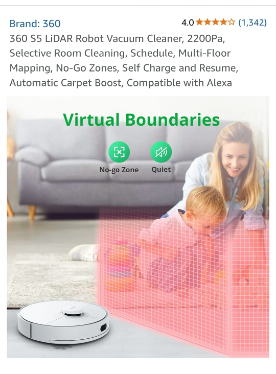 360 S5 Robot Vacuum Cleaner - photo 4