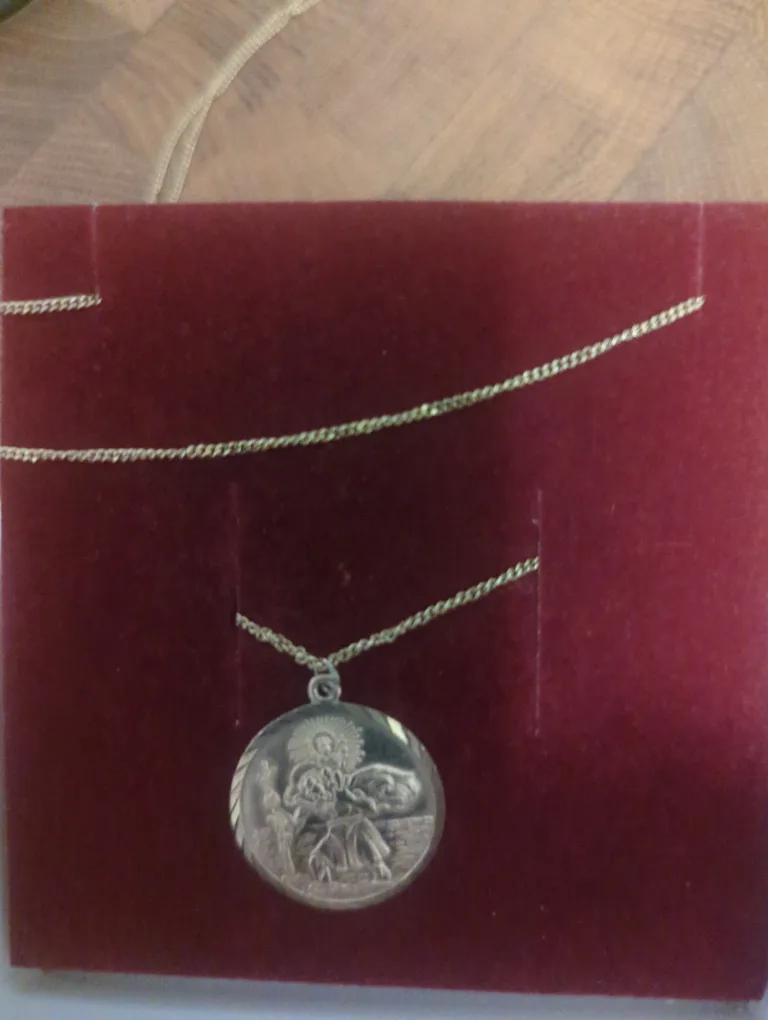 H.Samuel Gold Saint Christopher Medallion Necklace image indicator(5)