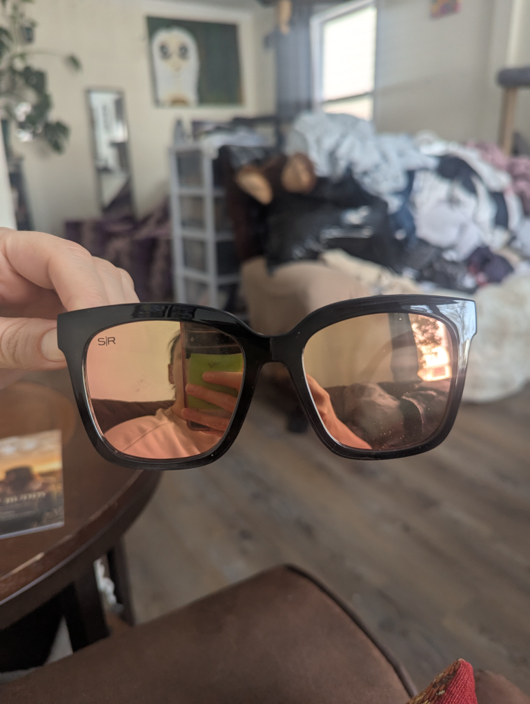ShadyRays Sunglasses - Black Frame, Rose Lenses