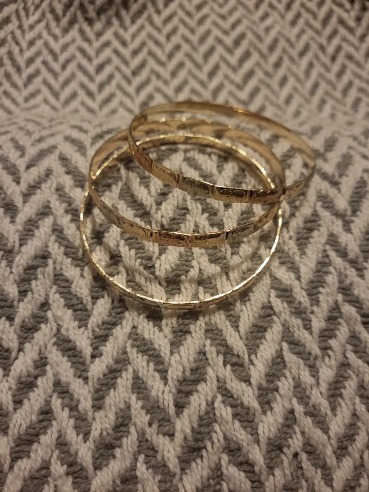 Sevil 18K 3-Tone Gold Plated Elephant Bangles Set Of 3 image indicator(2)