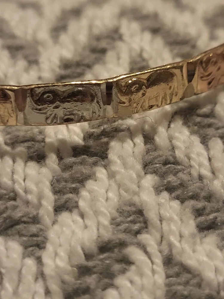 Sevil 18K 3-Tone Gold Plated Elephant Bangles Set Of 3 image indicator(7)