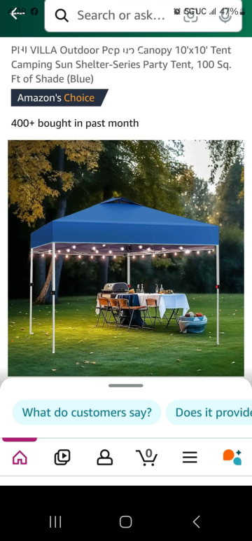 Park 10x10 Pop-Up Canopy Tent - Blue