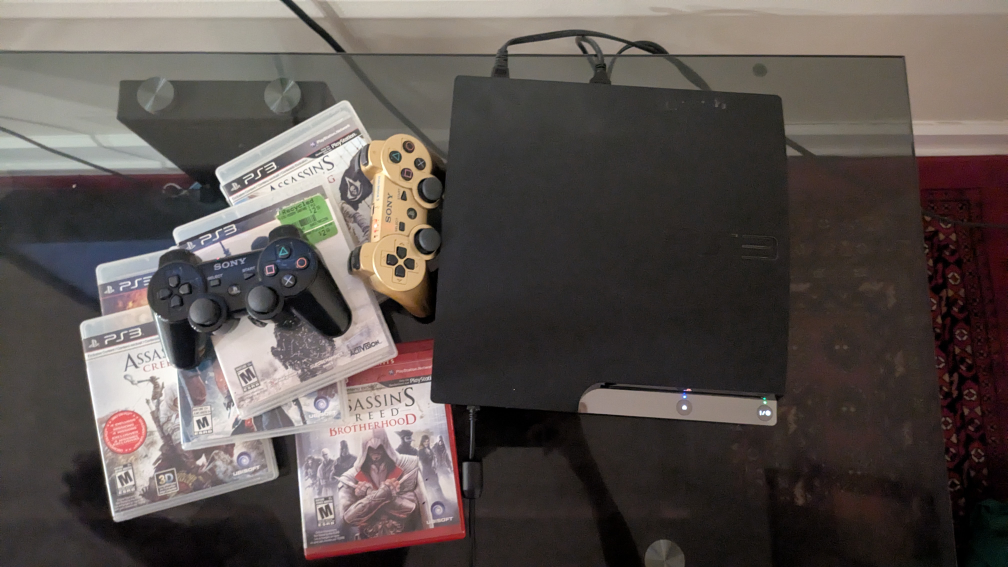 PS3 Console with Games and Controllers - photo 3