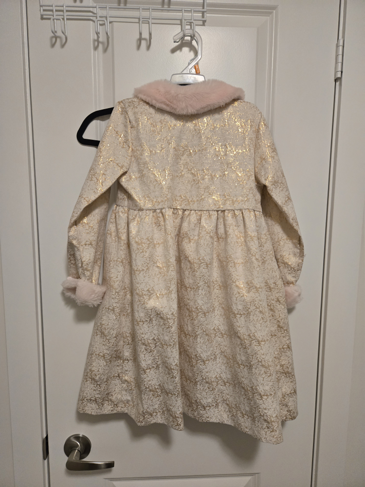 Girls' 2-Piece Gold & Pink Dress Set - Size 6X - photo 2
