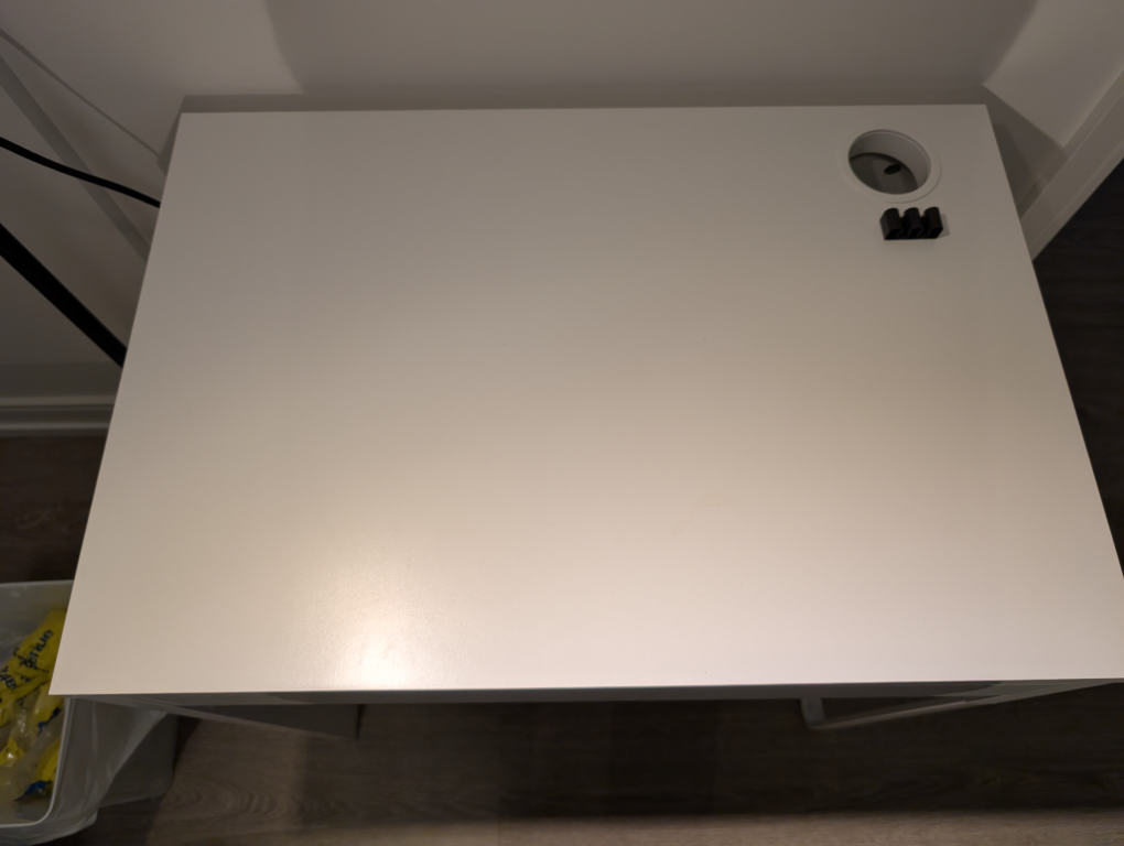 White Ikea Desk with Drawer 73×50cm - photo 3
