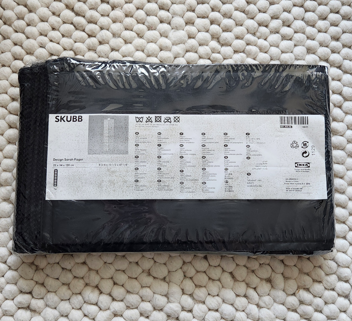 IKEA SKUBB Black Storage Bag