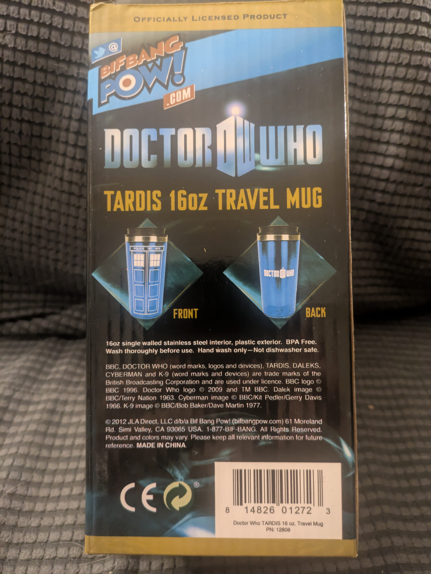 Doctor Who TARDIS 16oz Travel Mug - photo 3