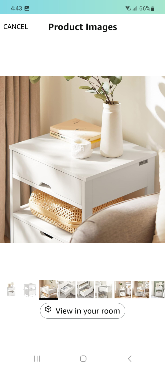 SoBuy White Beside Table with Drawers new - photo 5