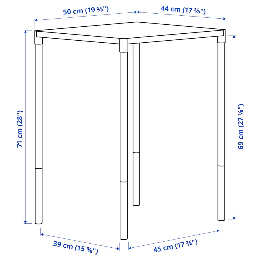 IKEA White Small Square Table - photo 2