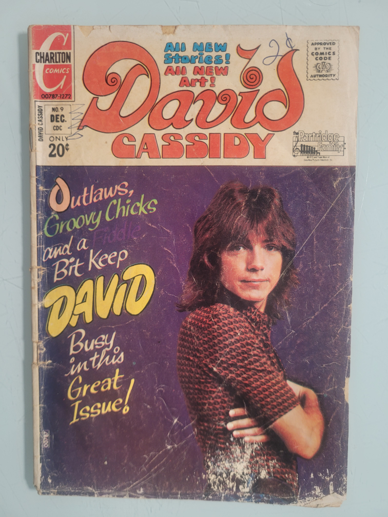 1972 Vintage David Cassidy Charlton Comic Book #9