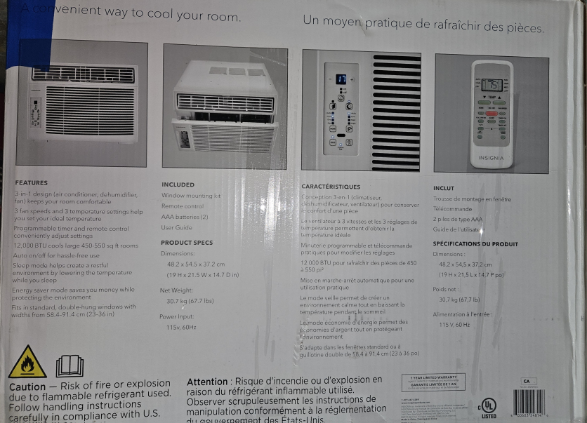 Window AC with Remote 12,000 BTU - photo 5