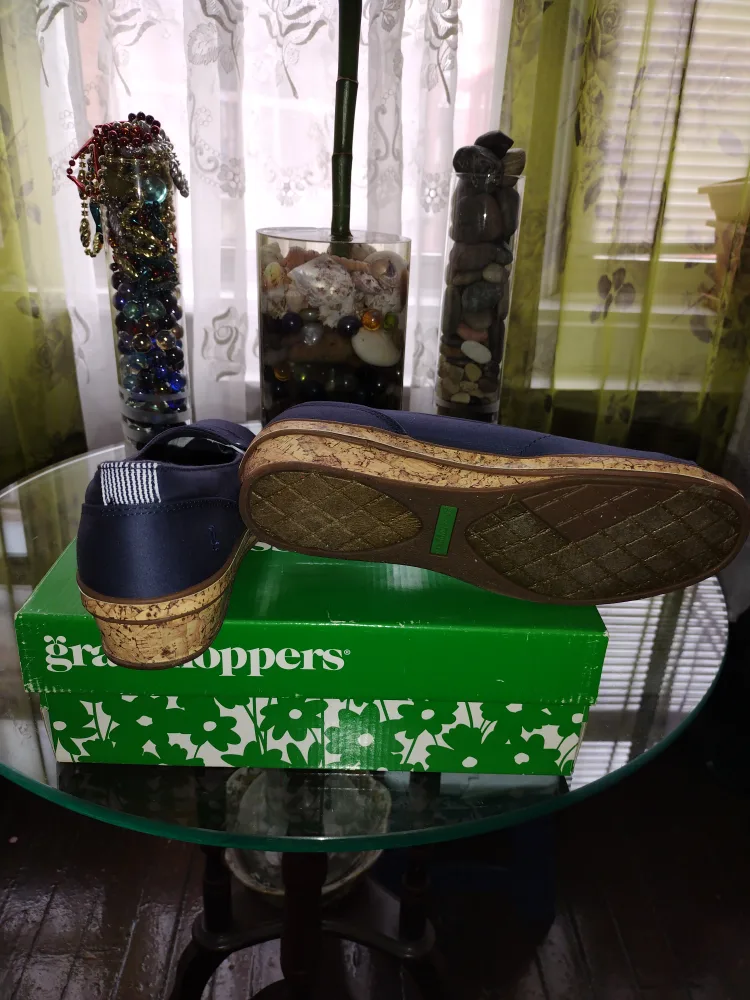 Grasshoppers Women's Navy Blue Slip-on Shoes - Size 8.5 Medium 💚 image indicator(4)