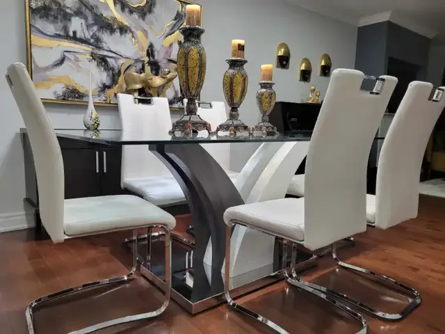 Glass Top Dining Table (chairs free with purchase) image indicator(2)