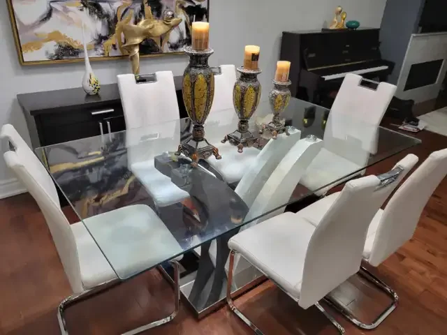 Glass Top Dining Table (chairs free with purchase) image indicator(4)