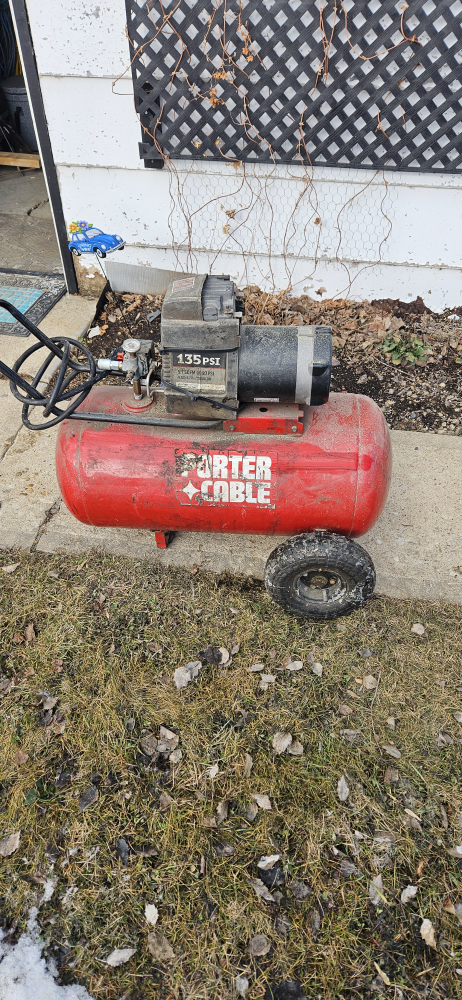 20 Gal. Air compressor 135 PSI.