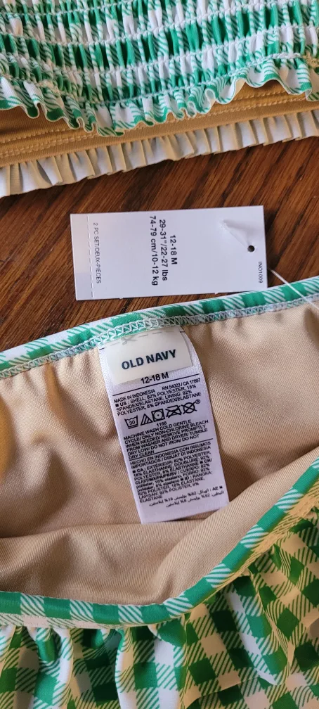 Old Navy Girls' Bikini Swimsuit - Size 12-18 Months image indicator(2)