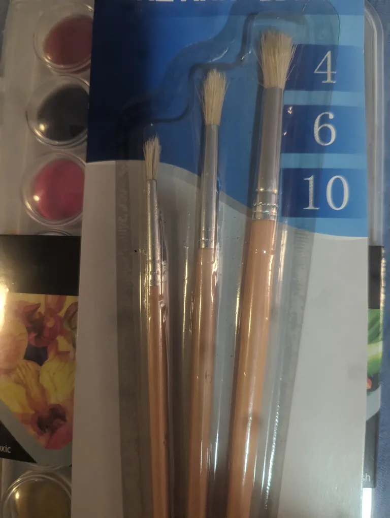 36 different watercolor paints tray and 3 paint brush set image indicator(4)