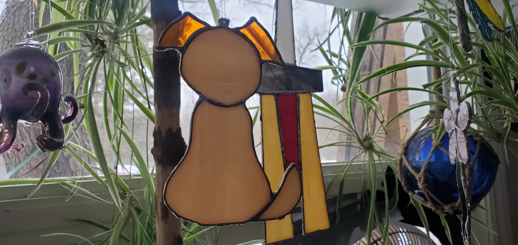 Stained Glass Dog (Beige) thumbnail
