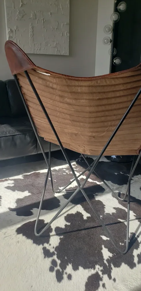 Iconic Brown Leather Butterfly Chair image indicator(3)