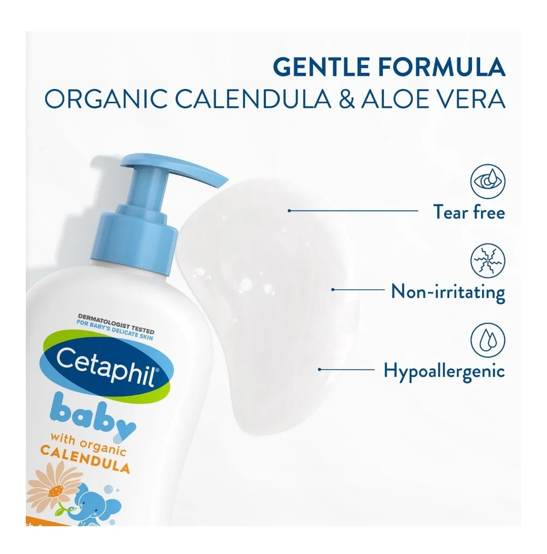 Cetaphil Baby Wash & Shampoo 400ml 💚 image indicator(5)