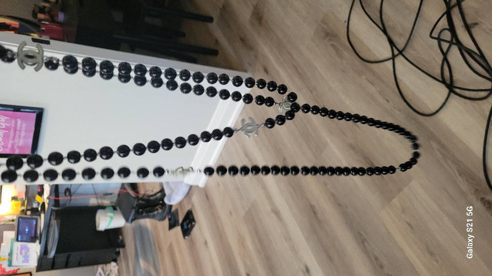 Black Bead long Necklace - photo 2