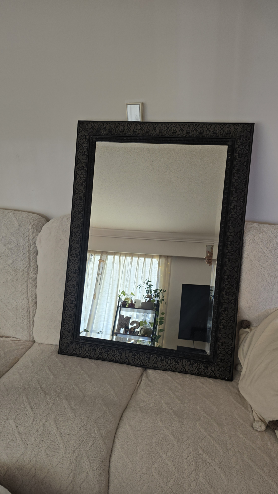 Large Ornate Black Framed Mirror - photo 2