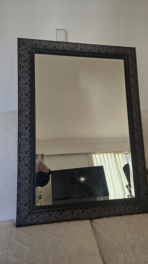 Large Ornate Black Framed Mirror - photo 5