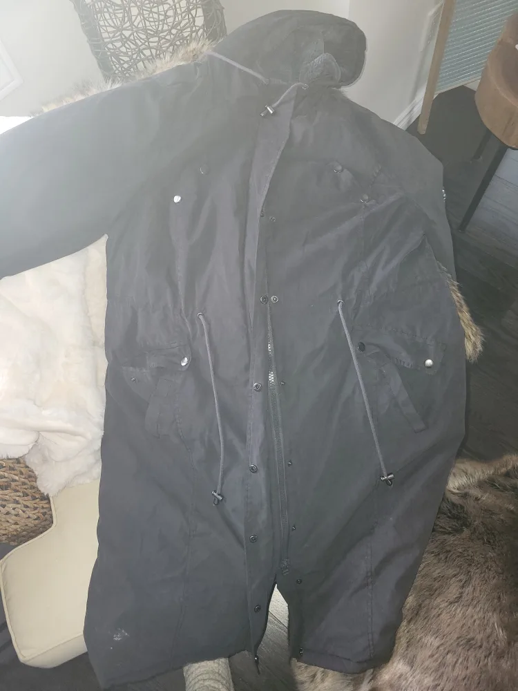 Torrid Black Long Parka with Hood - Size 1 image indicator(3)