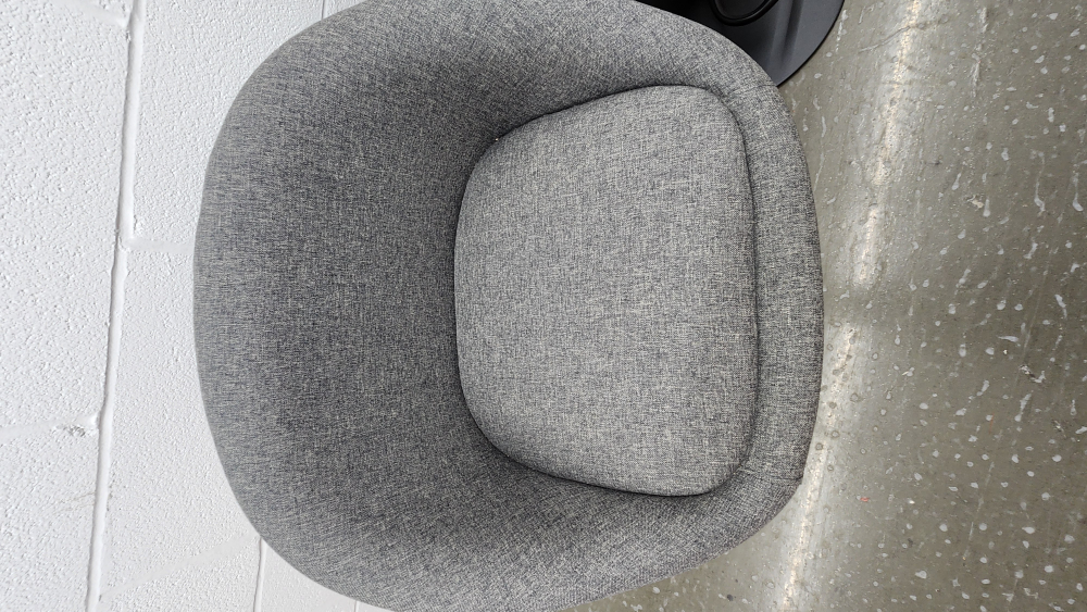 Set of Three Grey Fabric Bar Stools - photo 4