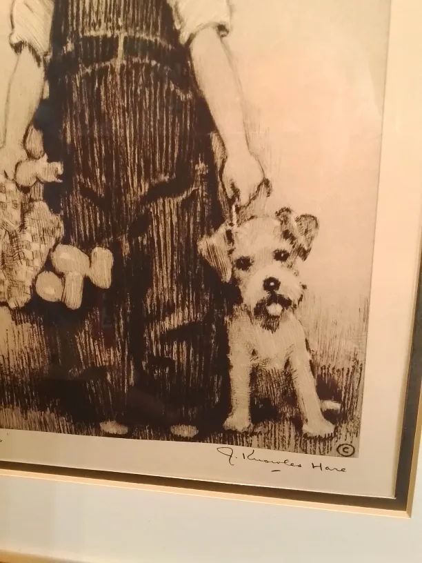 American Etching Signed John Knowles Hare w/Letter Pals image indicator(4)