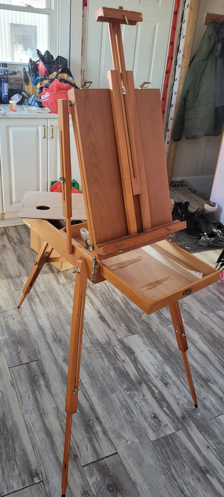 Portable Wooden Easel with Storage