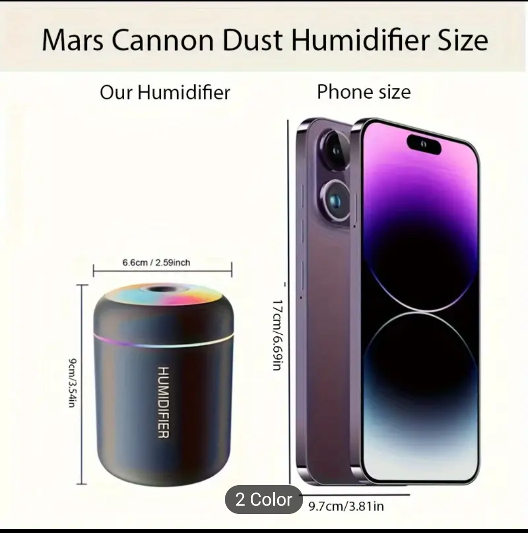 Mars Cannon Dust Mini Humidifier - Portable Car Diffuser