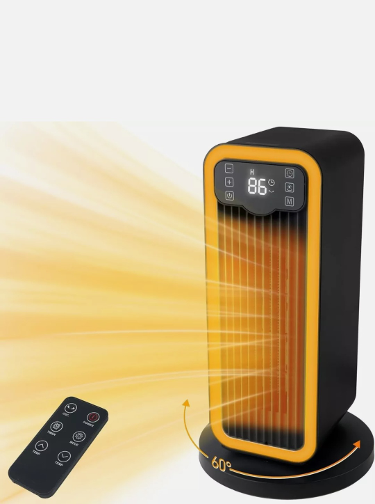 Quiet 2s Instant Heating Oscillating Ceramic Heater with Remote - photo 3