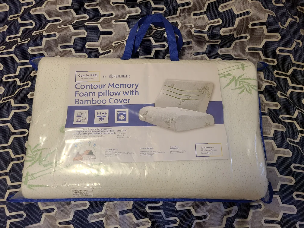 Memory Foam Pillow with Bamboo Cover image indicator(2)