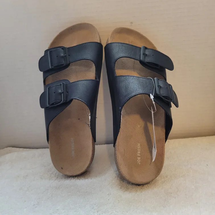 Joe Fresh Black Double Buckle Sandals image indicator(5)