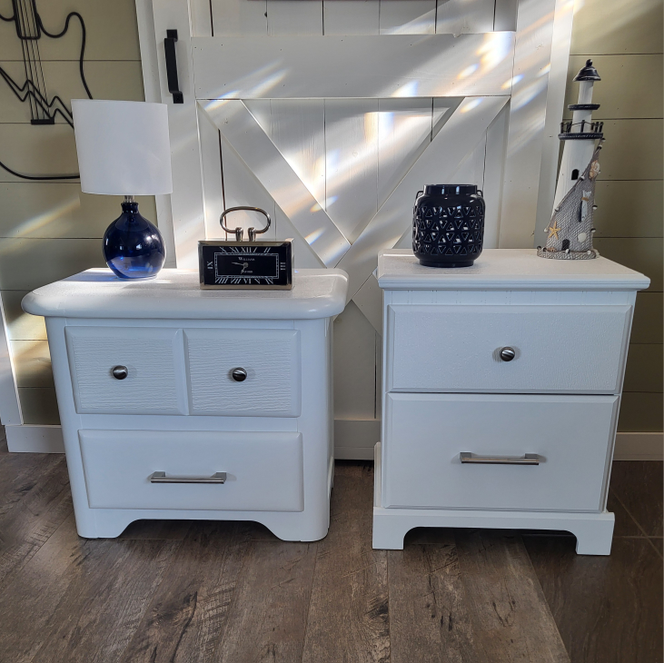 Pair of White Nightstands - photo 2
