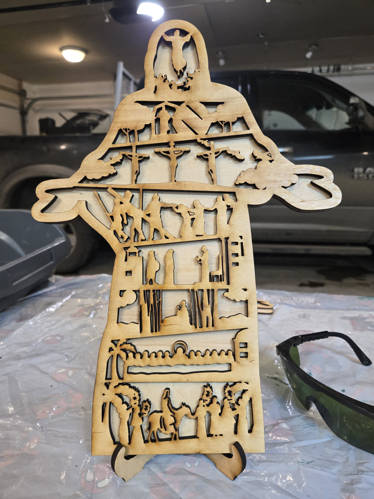 Intricate Wooden Jesus history.