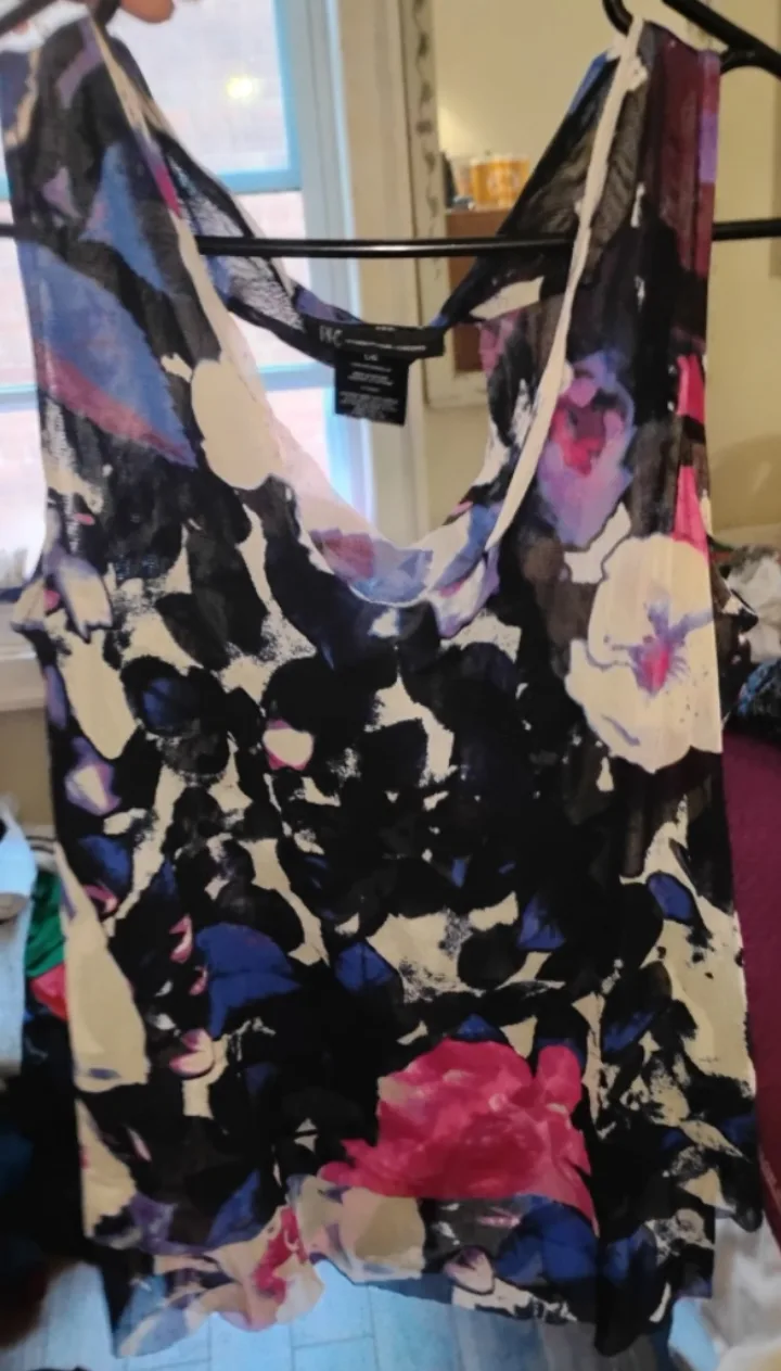 INC International Concepts Womens Sleeveless Blouse Size L image indicator(2)