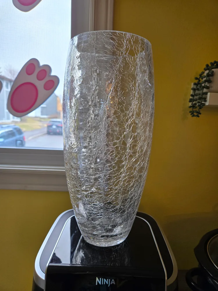 Crackle Glass Vase thumbnail